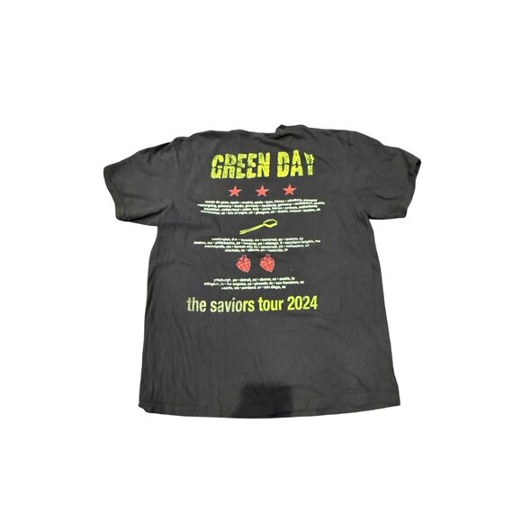Green Day 2024 Grenade Saviors Tour Shirt American Idiot Dookie L - Picture 2 of 3
